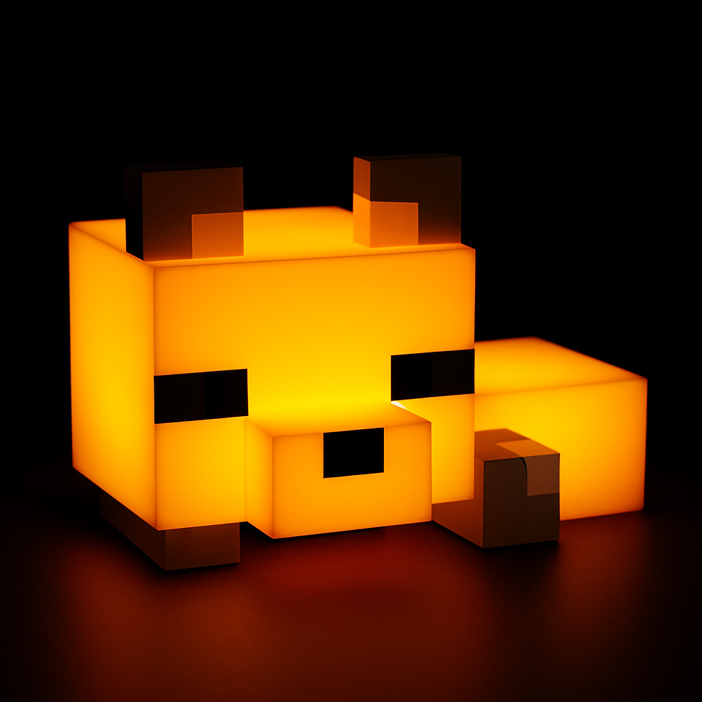 Cubit Orange Pixel Fox Lamp