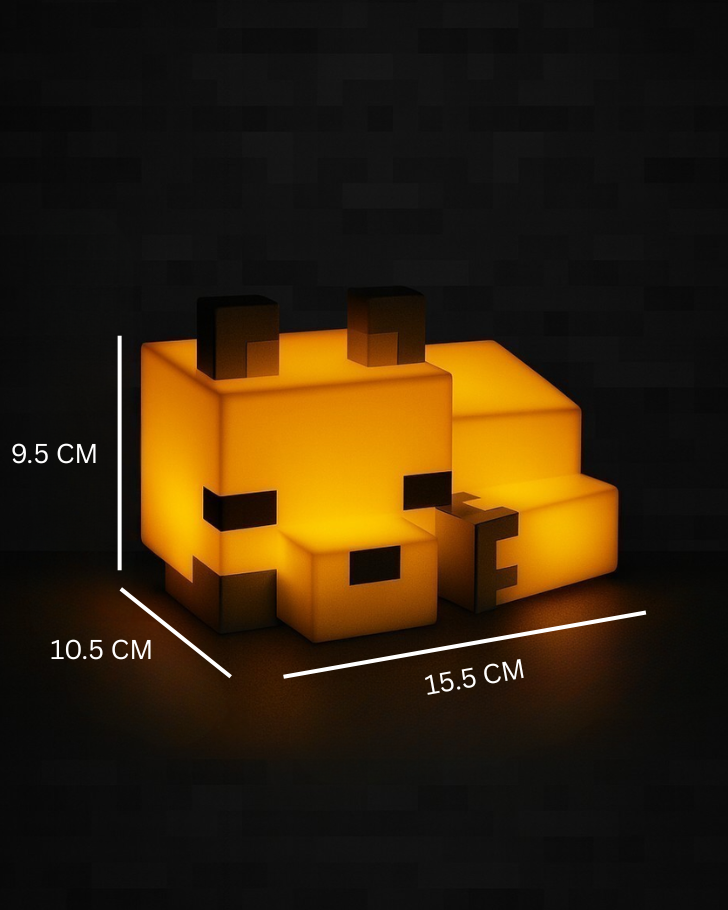 Cubit Orange Pixel Fox Lamp