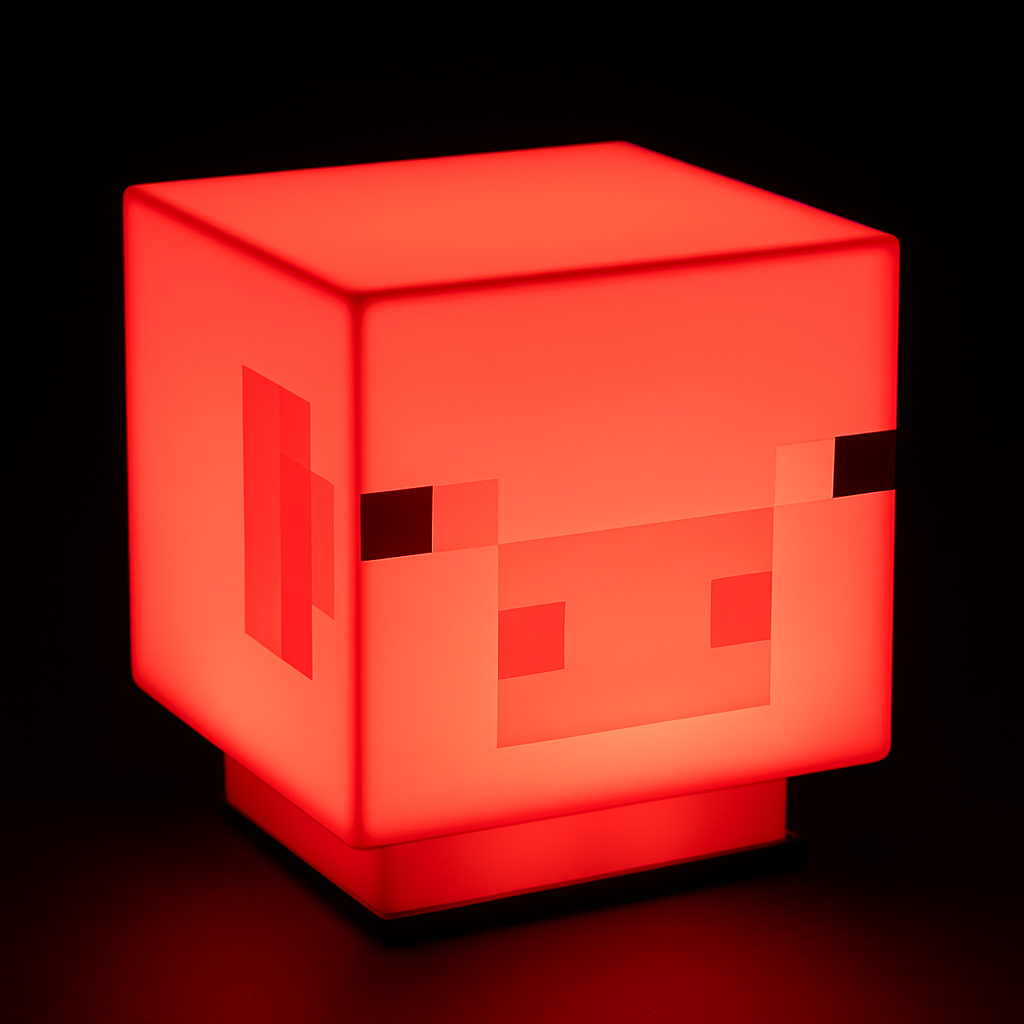 Cubit Pink Pixel Pig Lamp